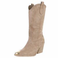 Damen Western- & Bikerboots - khakisuede