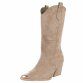 Damen Western- & Bikerboots - khakisuede - 12 Paar