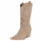 Damen Western- & Bikerboots - khakisuede Gr. 38