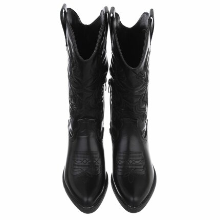 Damen Western- & Bikerboots - blackpu
