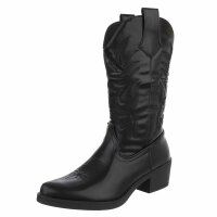 Damen Western- & Bikerboots - blackpu