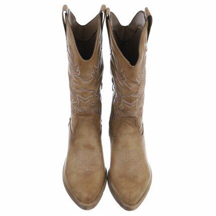 Damen Western- & Bikerboots - khakipu