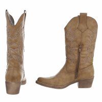 Damen Western- & Bikerboots - khakipu