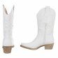 Damen Western- & Bikerboots - whitepu