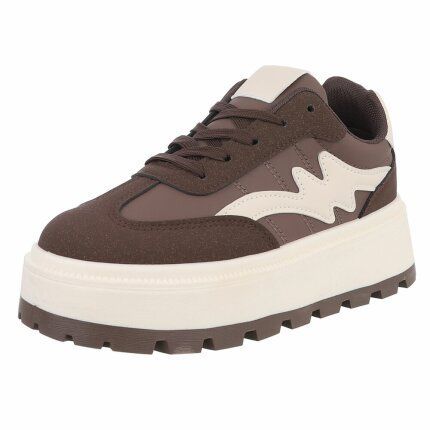 Damen Low-Sneakers - brown