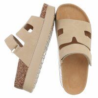 Damen Pantoletten - beige