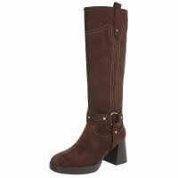Damen High-Heel Stiefel - brown