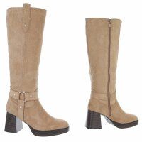Damen High-Heel Stiefel - khaki