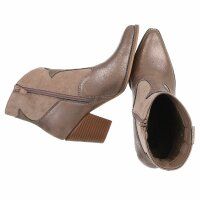 Damen Western- & Bikerboots - khaki