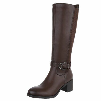 Damen High-Heel Stiefel - brown