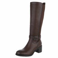 Damen High-Heel Stiefel - brown