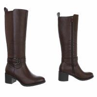 Damen High-Heel Stiefel - brown