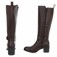 Damen High-Heel Stiefel - brown