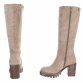 Damen High-Heel Stiefel - khakisuede