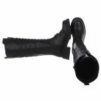 Damen Schnürstiefel - blackpu