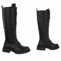 Damen Schnürstiefel - blackpu