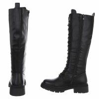 Damen Schnürstiefel - blackpu