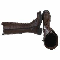 Damen Schnürstiefel - brownpu