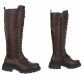 Damen Schnürstiefel - brownpu