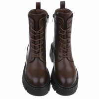 Damen Schnürstiefeletten - brownpu