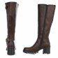 Damen High-Heel Stiefel - brownpu
