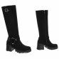 Damen High-Heel Stiefel - blacksuede
