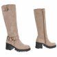 Damen High-Heel Stiefel - khakisuede