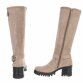 Damen High-Heel Stiefel - khakisuede