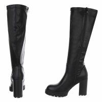 Damen High-Heel Stiefel - blackpu