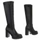 Damen High-Heel Stiefel - blackpu