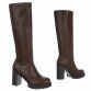 Damen High-Heel Stiefel - brownpu