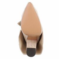 Damen High-Heel Stiefel - beige