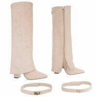 Damen High-Heel Stiefel - beige