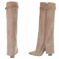 Damen High-Heel Stiefel - khaki