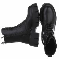 Damen Schnürstiefeletten - blackpu