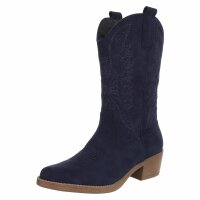 Damen Western- & Bikerboots - dbluesuede
