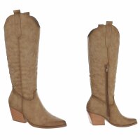 Damen Western- & Bikerboots - khakipu