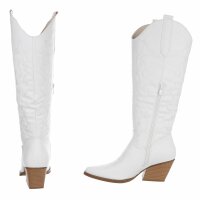 Damen Western- & Bikerboots - whitepu