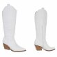 Damen Western- & Bikerboots - whitepu