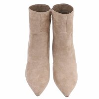 Damen High-Heel Stiefeletten - khakisuede