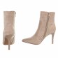 Damen High-Heel Stiefeletten - khakisuede