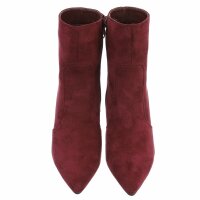 Damen High-Heel Stiefeletten - winesuede