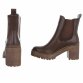 Damen High-Heel Stiefeletten - brownpu