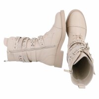 Damen Western- & Bikerboots - beigepu