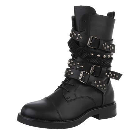 Damen Western- & Bikerboots - blackpu