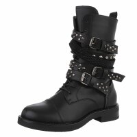Damen Western- & Bikerboots - blackpu