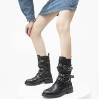 Damen Western- & Bikerboots - blackpu