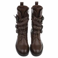 Damen Western- & Bikerboots - brownpu