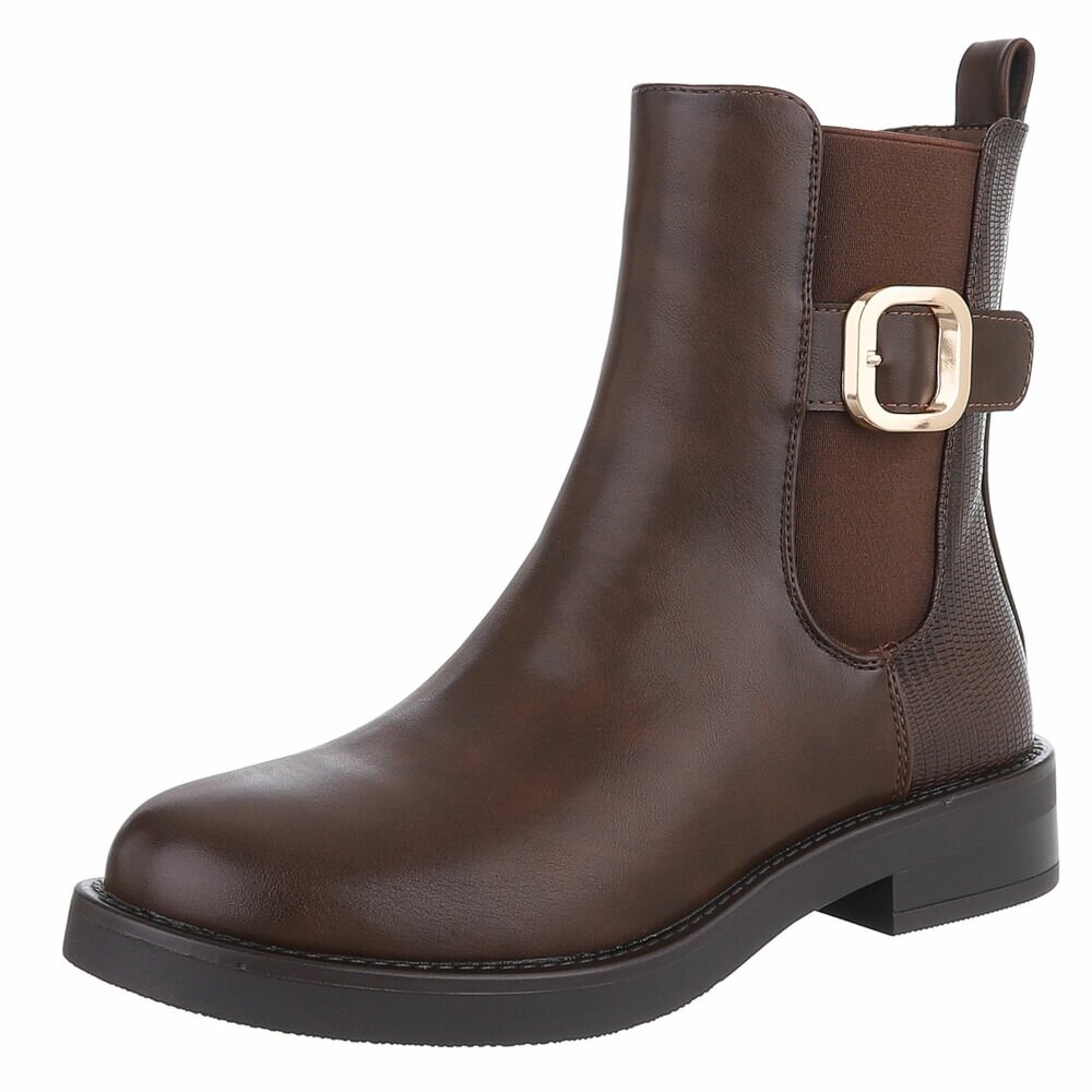 Damen Chelsea Boots - brownpu, 12,90 €