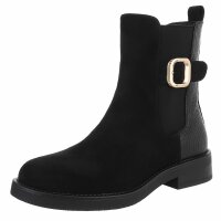 Damen Chelsea Boots - blacksuede